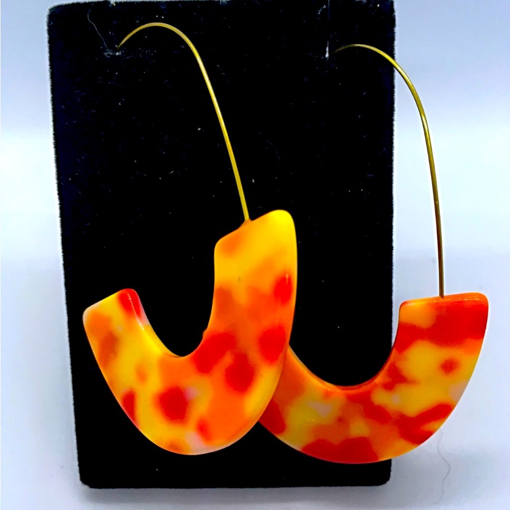 Orange Drop Earrings